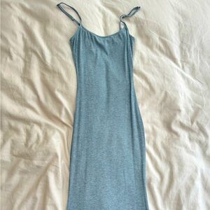 Gray SKIMS, long dress